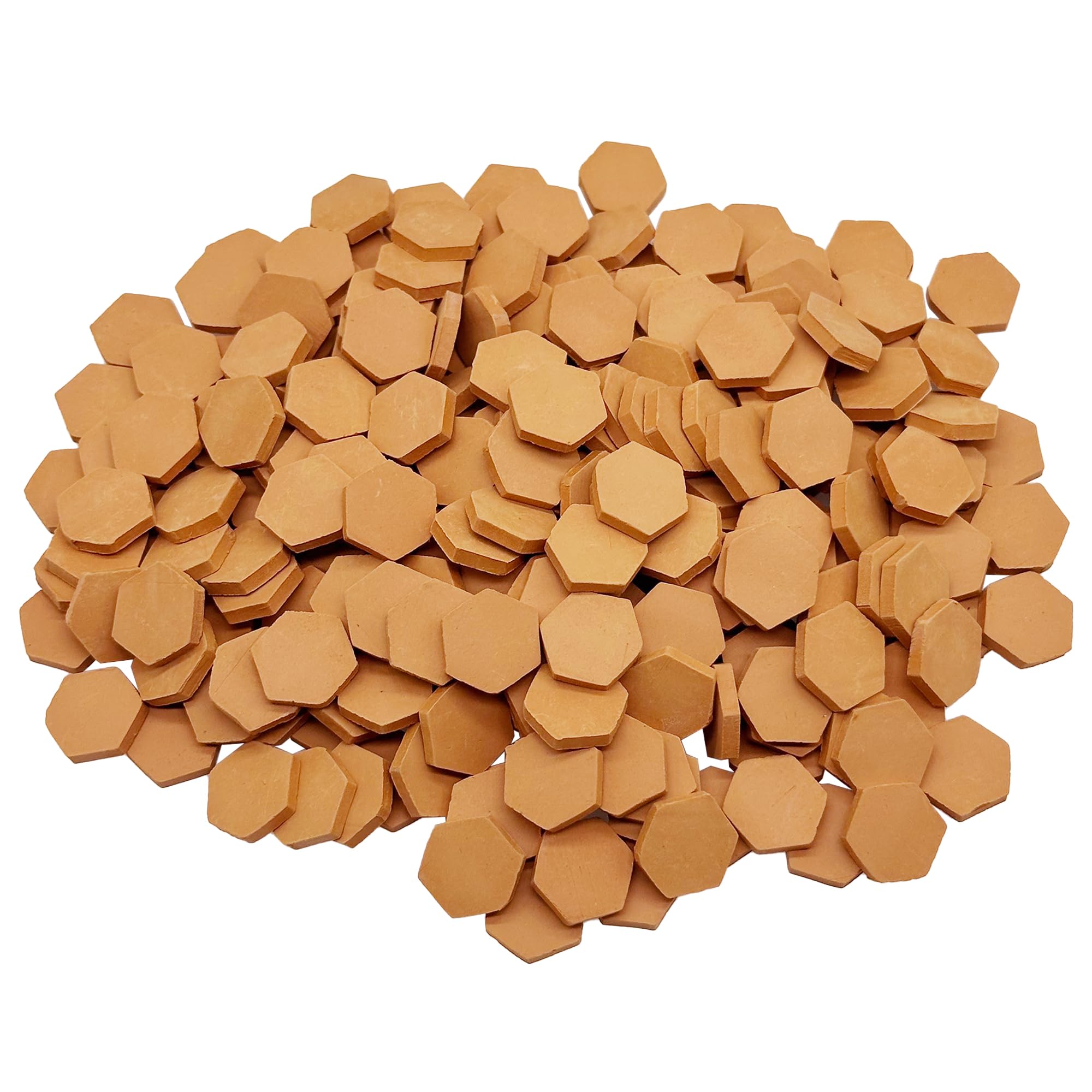 Cayway Mini Bricks Tiny Bricks, Miniature Brick for Landscaping, Mini Wall for Mini Garden Accessories (240 PCS Hexagon, Red)