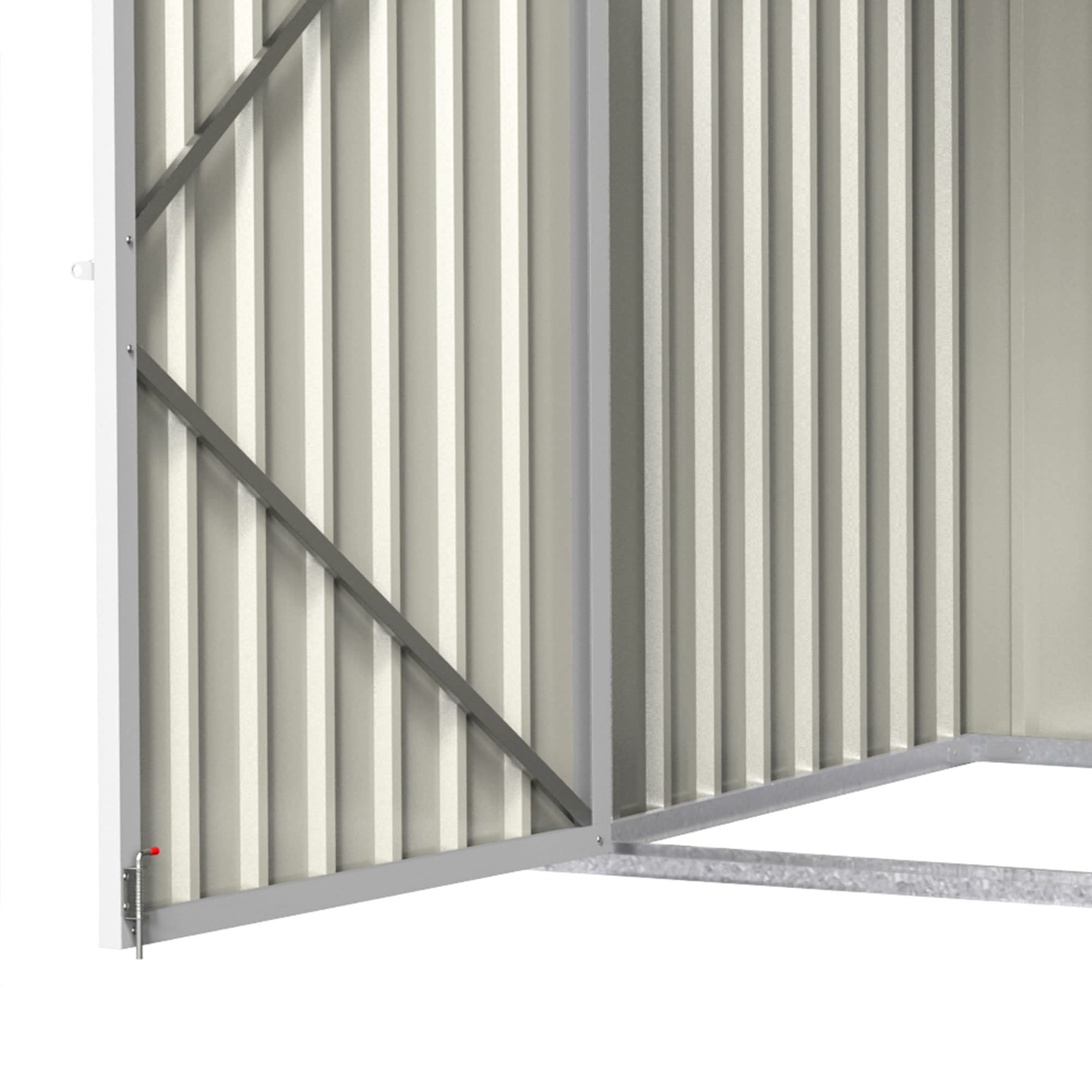 Outsunny Abri Cache Poubelle Double avec Deux Portes et Ouverture Dessus en Acier galvanisé - 178,5 x 104,5 x 128,5/113 cm Vert
