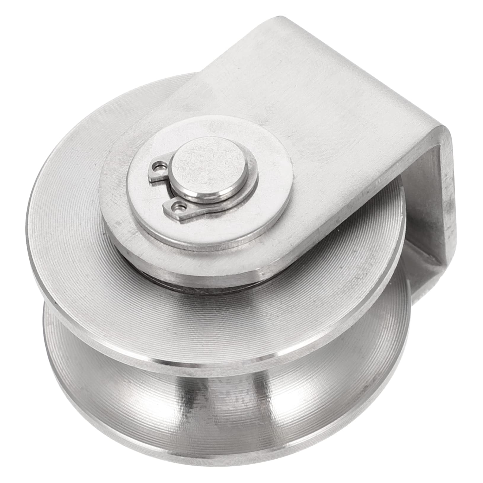 OSALADI Load Bearing Rigging Pulley Single Pulley Block Stainless Steel U-Groove for Lifting Fixing Easy to Use