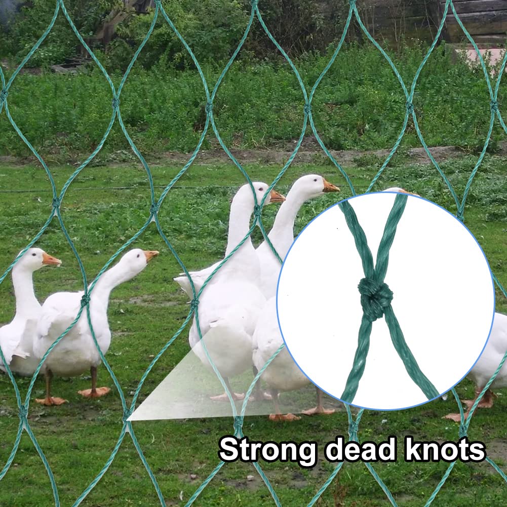 Red de aves de corral de 36 hilos con nudos fijos, malla de 5 cm, valla para aves de corral, valla de pollo, valla móvil (1,5 x 50 m)