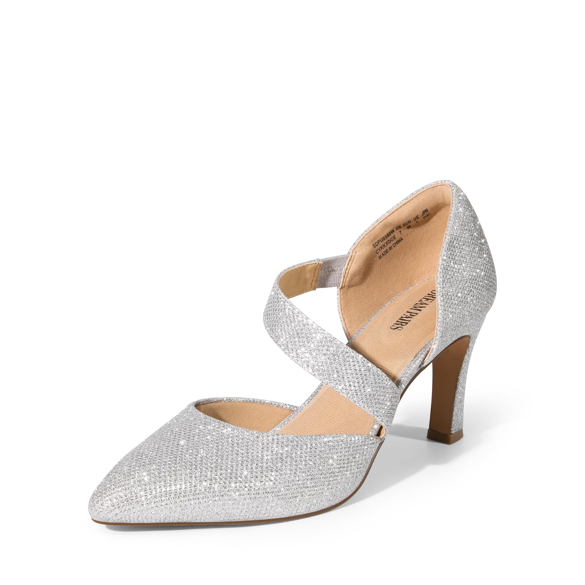 DREAM PAIRS Escarpins Femme Confortable Chaussure à Talon Bride Asymétrique SDPU2350W