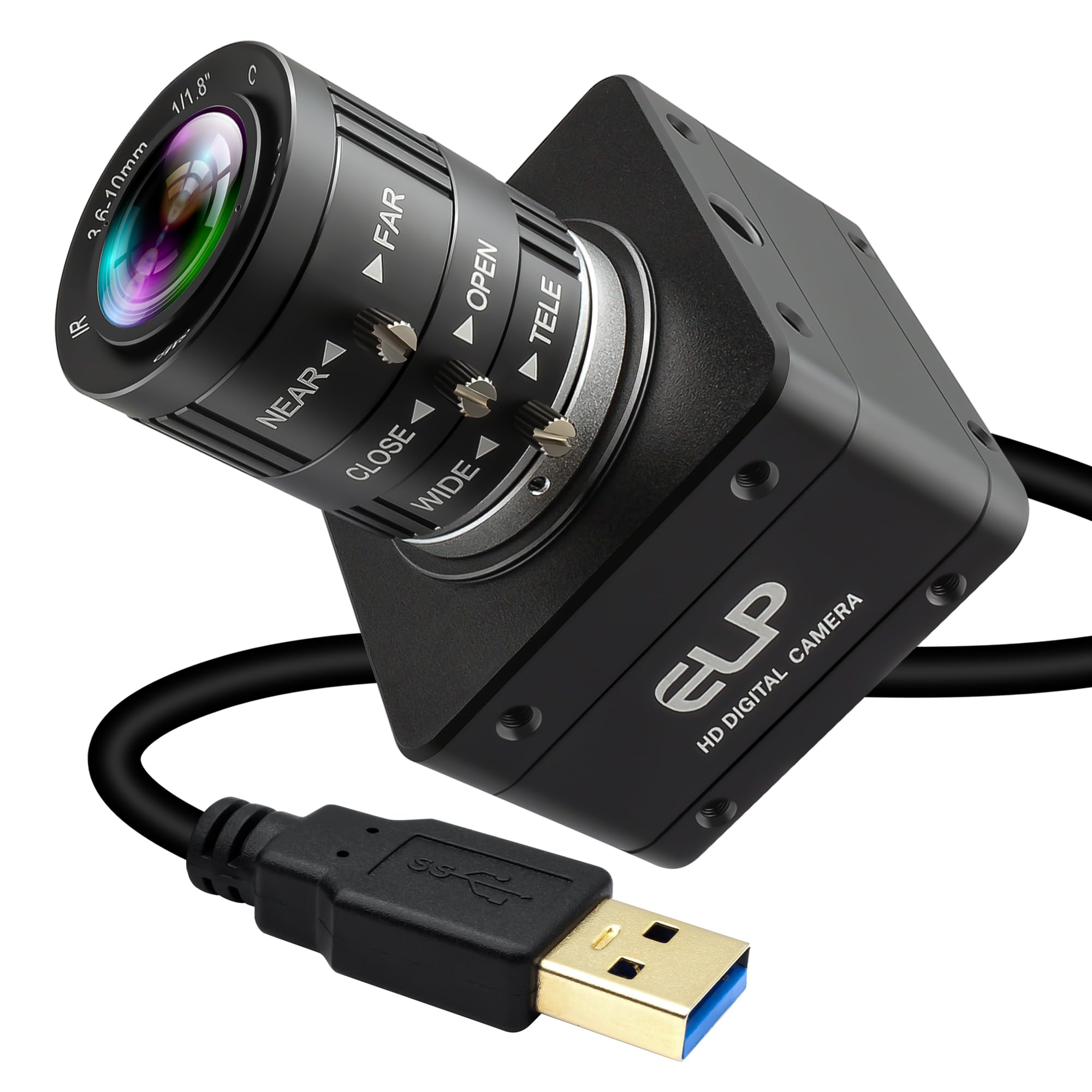 120fps 200fps global shutter usb3.0 camera,720p high speed webcam,3.6-10mm manual varifocal zoom lens,plug and play for jetson nano,windows linux mac android industrial vision motion capture
