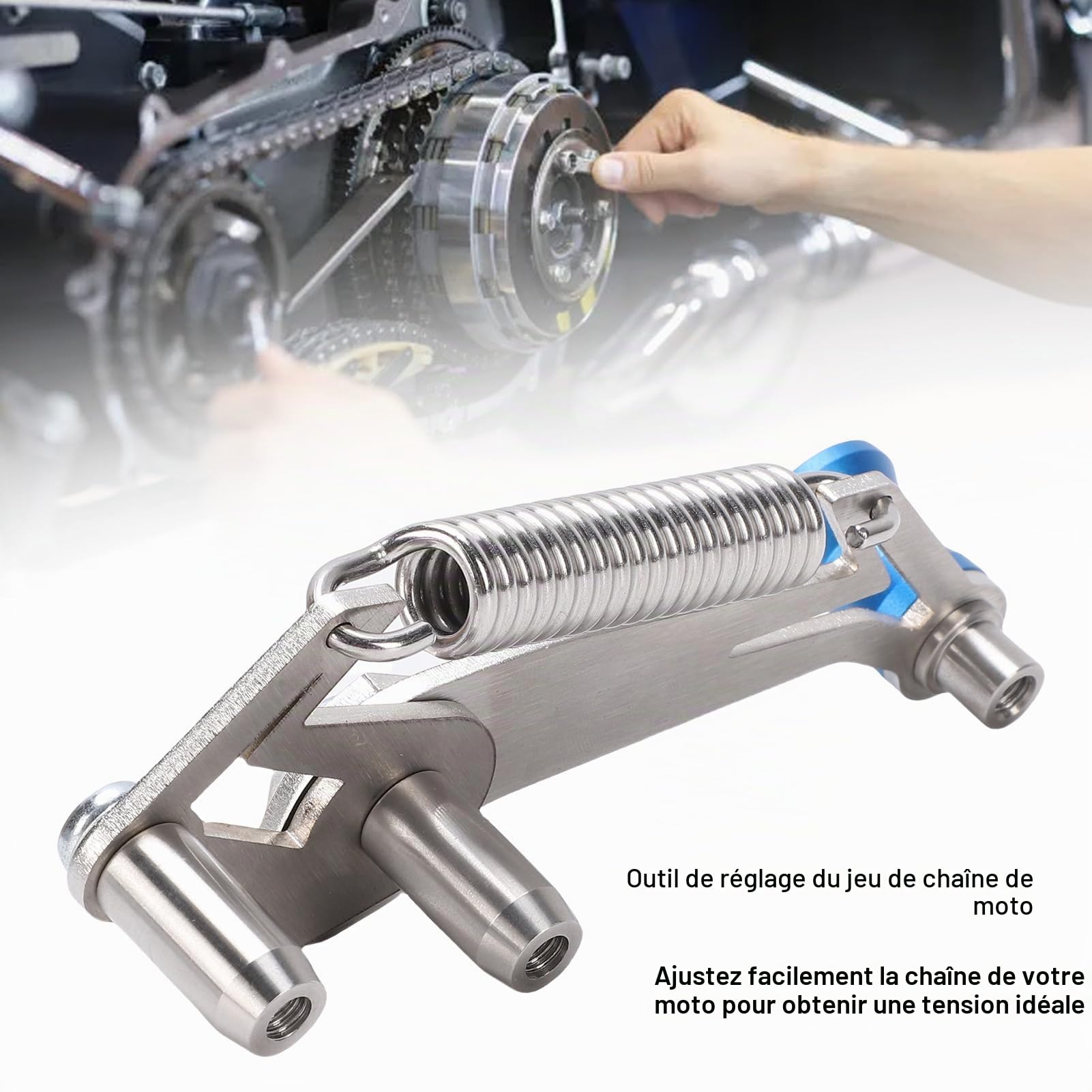 CHICIRIS Outil de Brise-chaîne, Outils de Réglage du Jeu de Chaînes de Moto, Outils de Réglage Rapide et Précis du Jeu de Chaînes, pour une Large Gamme de Motos, Vélos et Vélos