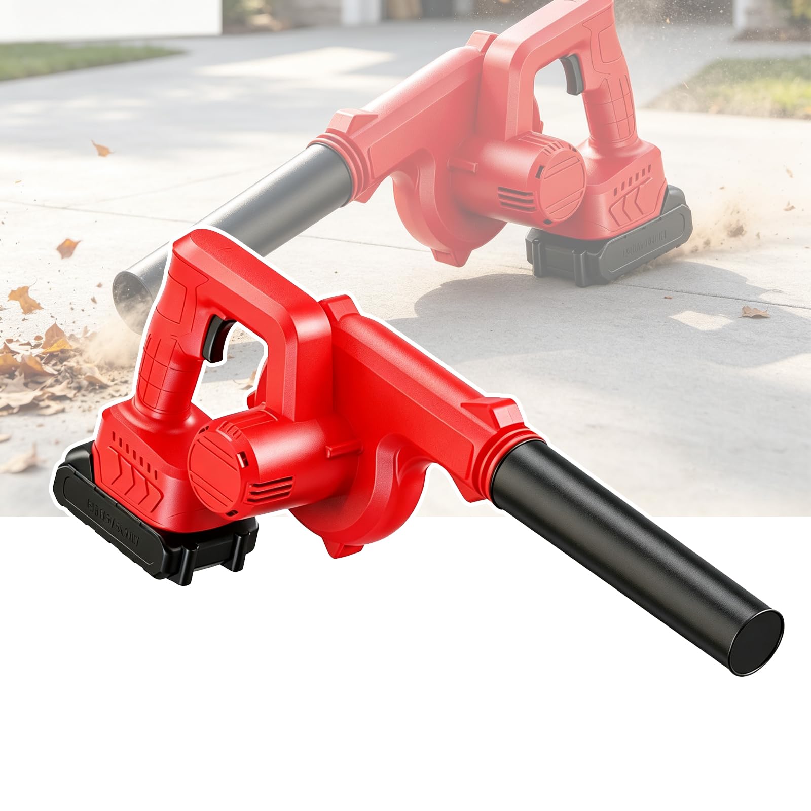 Soffiatore portatile per foglie con sistema di dissipazione del calore | Pulizia giardino, detailing auto, gonfiaggio e aspirazione polvere
