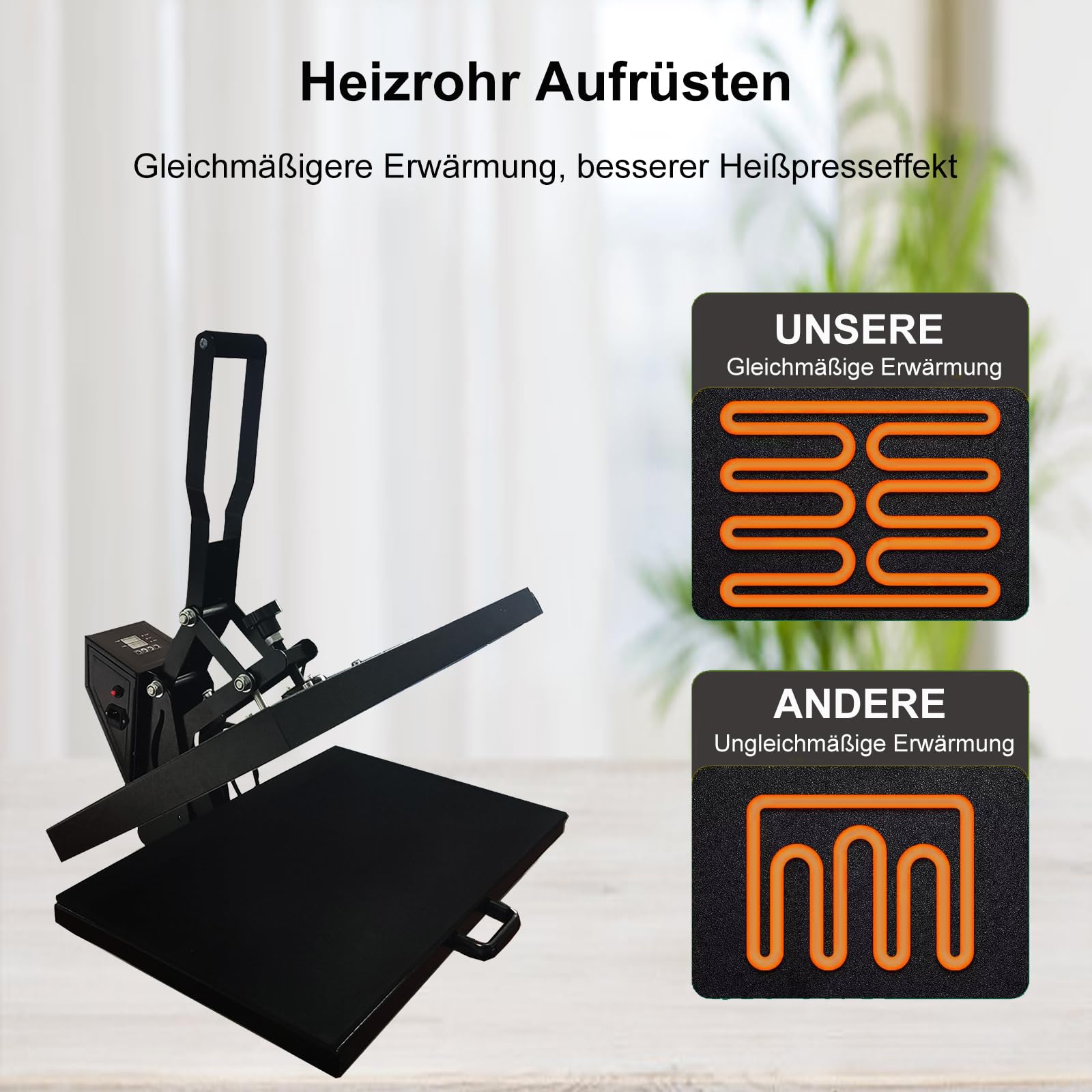 38x38CM 1400W Heat Pressing Digital Heat Press Machine, for T-Shirt Canvas Bag Mouse Pad Transferring Designs Artwork 15"x15"