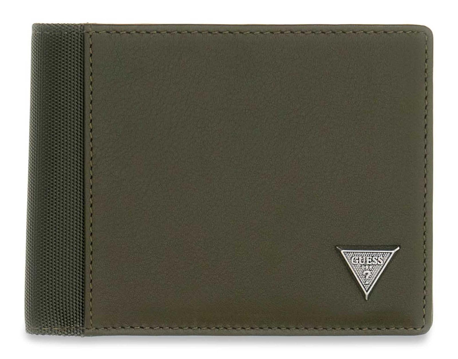GUESS Cuero Monedero Berna Bifold Wallet Military Green Verde Oscuro