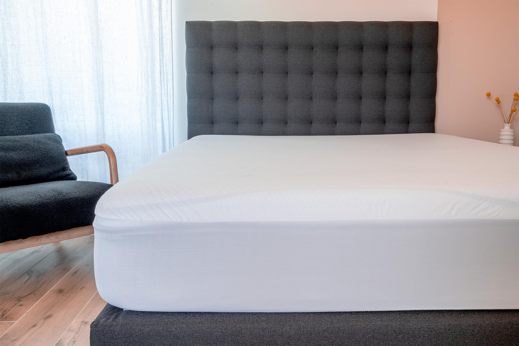 Protège Matelas imperméable 200 x 200cm - Alèse/Drap Housse - 2 en 1 Hyper Respirant - Hypoallergénique - Anti Acariens (200_x_200_cm)