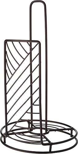 Spectrum Diversified Wright - Dispensador de toallas de papel para almacenamiento y organización de mostrador de cocina y dispositivos, bronce