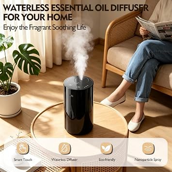 Waterless Diffuser, 3 Mist Modes & Timer, for Car, Home and office, Type-C