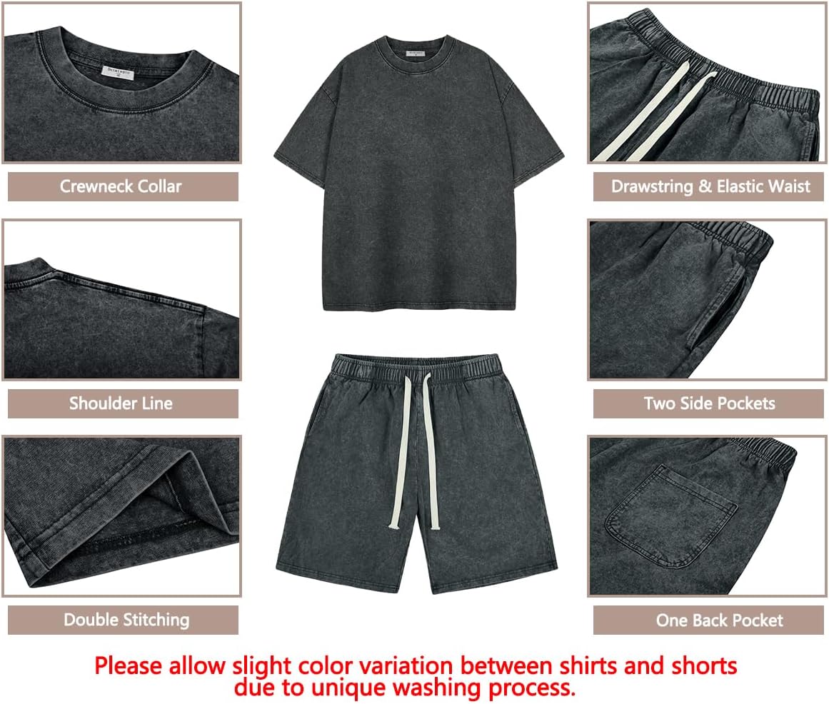 Derminpro Men's Cotton Short Sets 2 Piece Outfits Casual Summer Short Sleeve/Sleeveless Tracksuits - Image 4