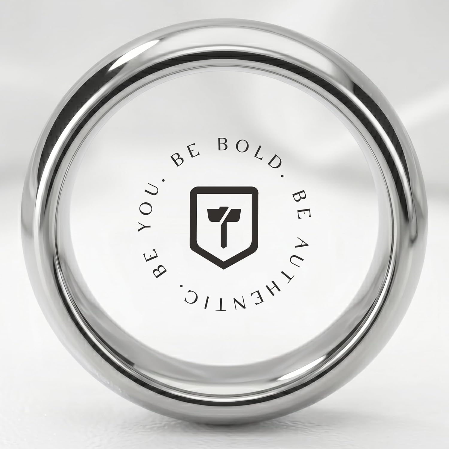 Thorsten Dominus Tungsten Carbide Mens Wedding Ring - Traditional Domed Comfort Fit Mens Wedding Band - Durable and Stylish Ring for Him