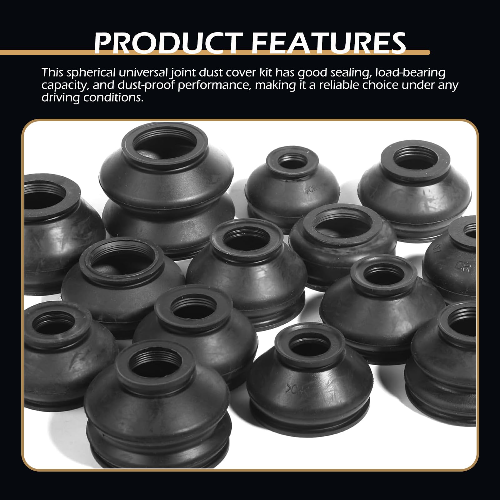 4x Tie Rod End Ball Joint Support Joint Rubber Boot – 20x36x33mm – Front Left/Right (M012) - View #3