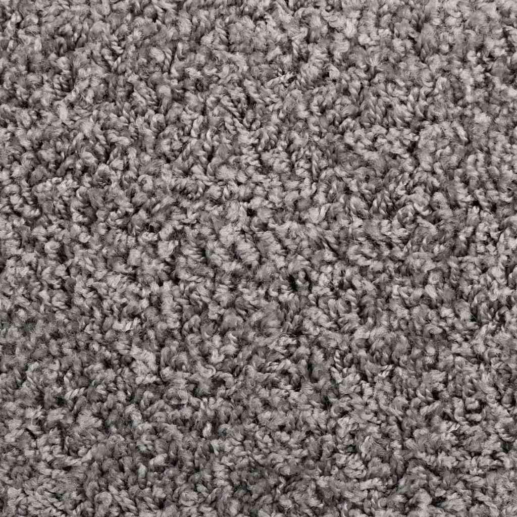 Treppenmatten 20 Stufen 65x21x4 cm Grau Halbrund 100% PP getuftet rutschfest waschbar doppeltes Klebeband Modernes Design für Wohnzimmer Flur Schlafzimmer