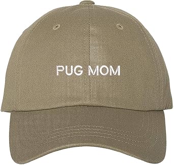 Pug Mom Embroidered Baseball Hat - Pug Mom Dad Hat