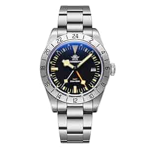 ADDIESDIVE GMT DEEPSEAHUNTER 時計200M防水 Amazon.com: ADDIESDIVE GMT Watches for Men Quartz Movement