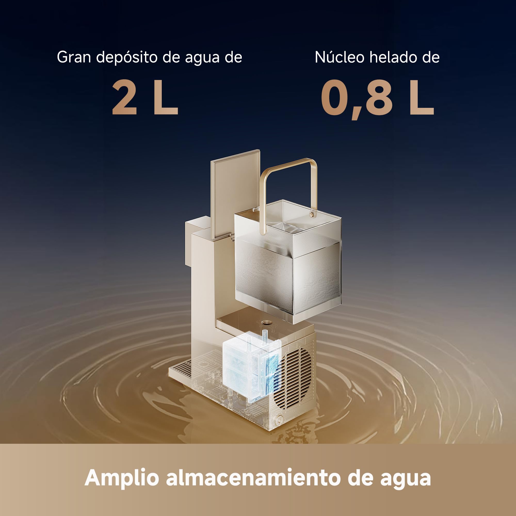 DREAME C10 Dispensador de Agua Caliente y Fría Instantáneo para Encimera, Agua Purificada, Temperatura y Volumen Ajustables, Sin Instalación, Esterilización UV, Filtración Multicapa, 2,7L