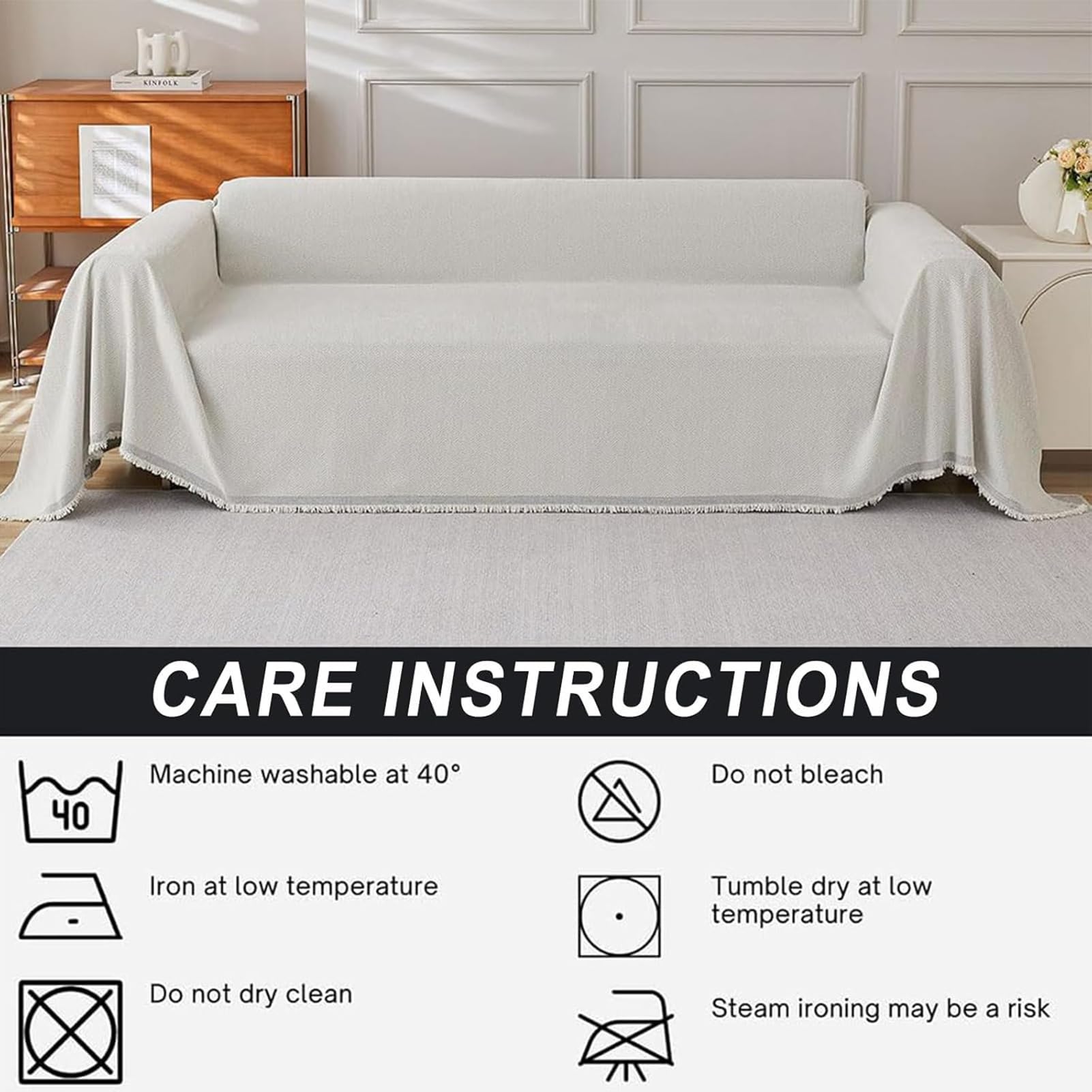 Housse de canapé chenille lavable pour chiens et animaux domestiques - Protection antidérapante en fourrure - 90 x 90 cm