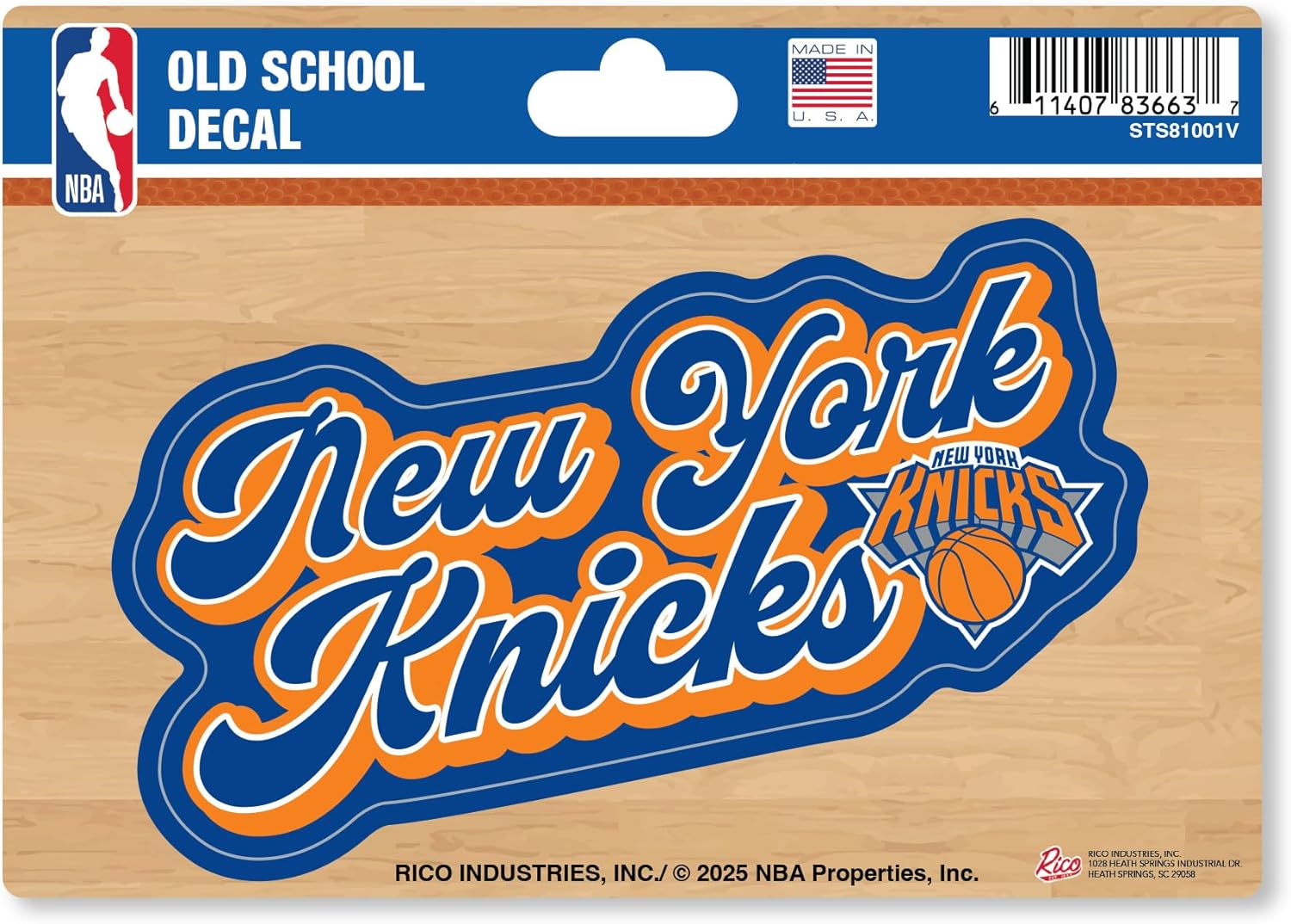 Rico Industries NBA Vintage Or Sketch Look 4" X 6" Decal