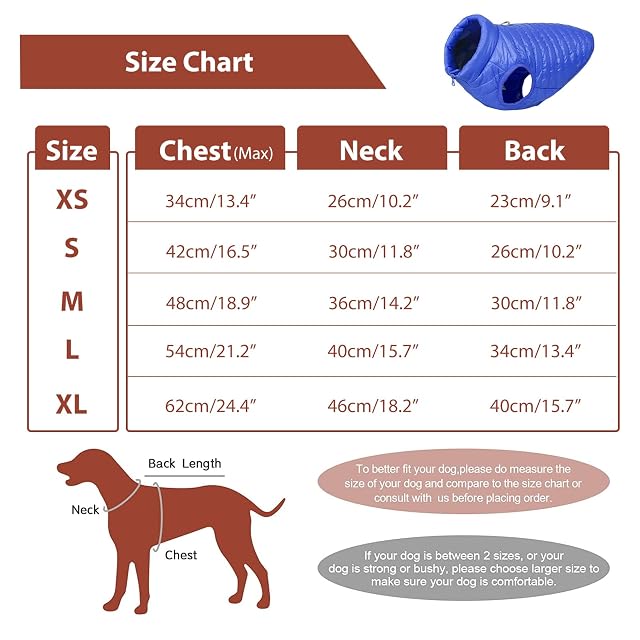 Foto 2 de 6 de PETCUTE Abrigo Invierno Perro,Abrigo Impermeable para Perros Resistente al Viento,Chaqueta para Mascotas…