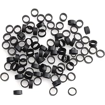 200 Pcs Silicone Cable Ties 12 MM OD Reusable Rubber Bands for Wire Cord Cable Management Home Office School Organization Black
