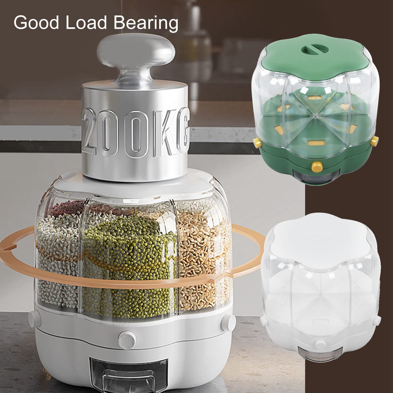 WNDUOKXH Distributeur De Riz 5kg Détachable - Transparent Avec Mesure, Idéal Pour Céréales Et Farine