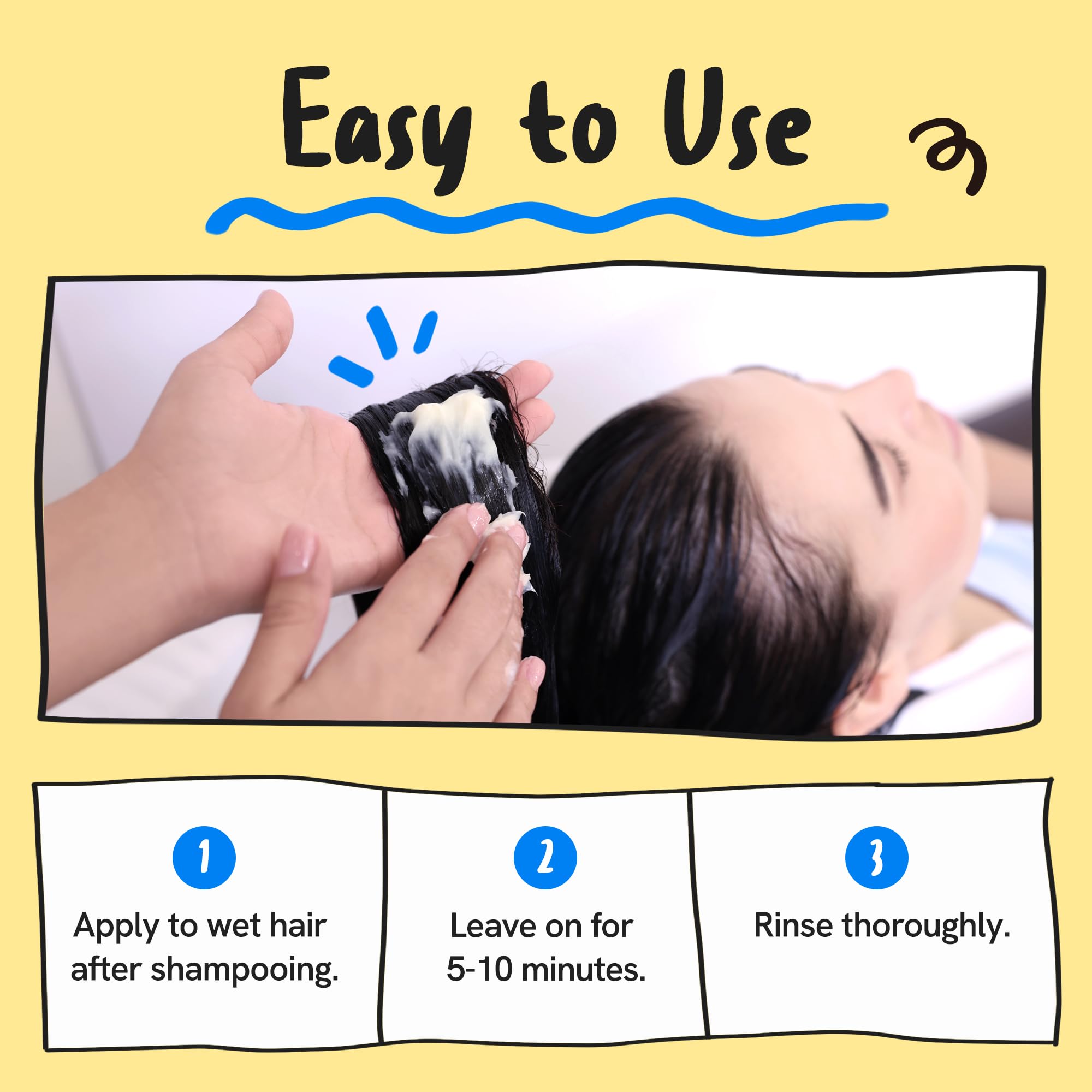 Tratamiento diario de ceramida con proteína de colágeno para cabello seco y dañado, mascarilla acondicionadora profunda con colágeno hidrolizado y proteína de guisante, 3.3 onzas líquidas | 6