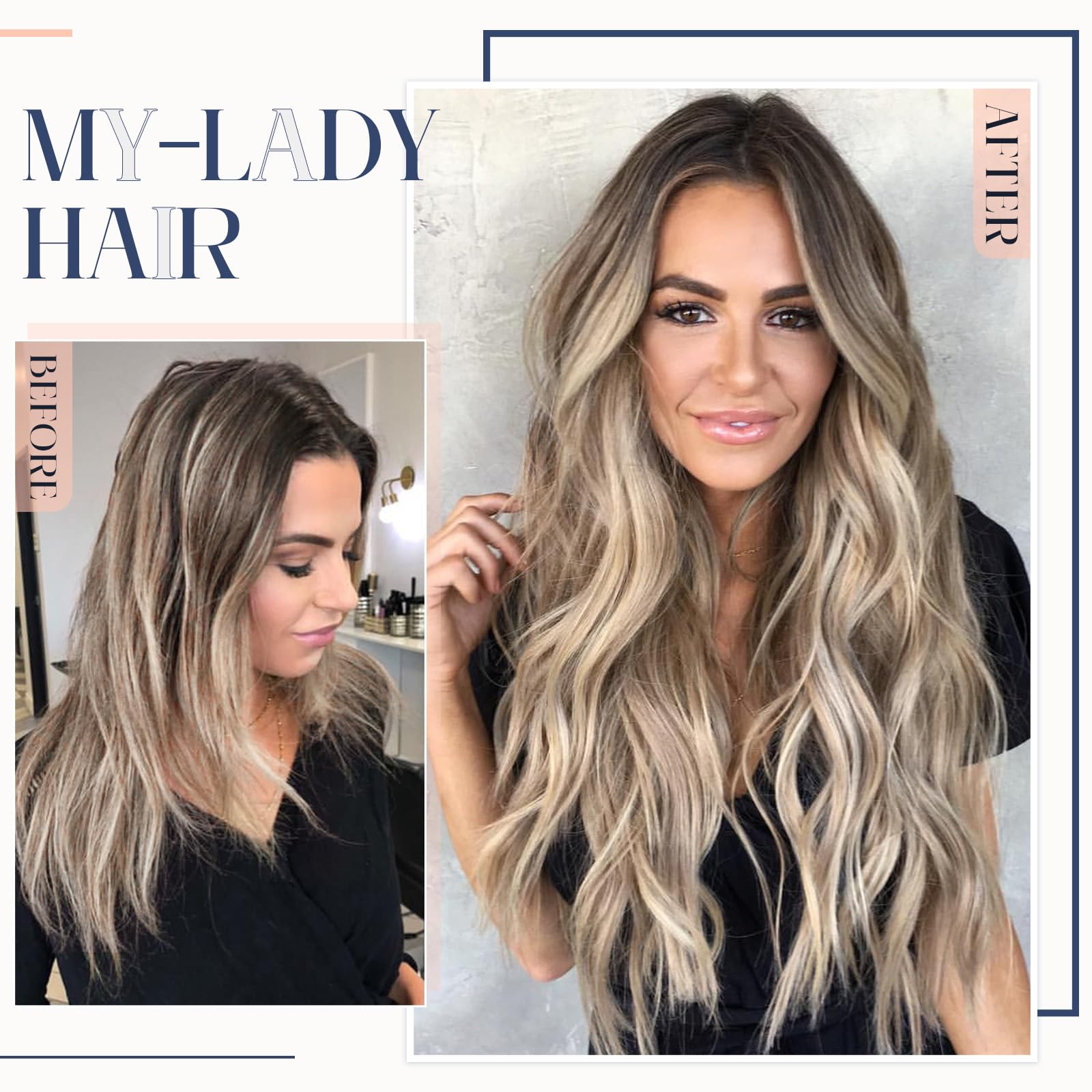 MY-LADY Echthaar Extensions Bondings 60 cm #12P613 Goldbraun&blond, Keratin U-Tip Remy Echthaar Highlight Haarverlängerung, 50 Strähne 1g/s 50g