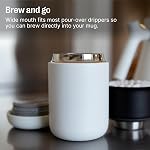 Fellow 12 oz Carter Move Travel Mug - Wide Mouth Vacuum-Insulated Stainless Steel Coffee Mug - Tea and Coffee Tumbler - Travel Coffee Mug with Ceramic Interior - Matte Black