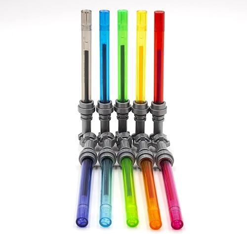 Miniatura 7 de IQ LEGO - Bolígrafo de gel con sable de luz de Star Wars, paquete de 10 (53116), arcoíris de 10 colores, bolígrafos recargables para adolescentes y