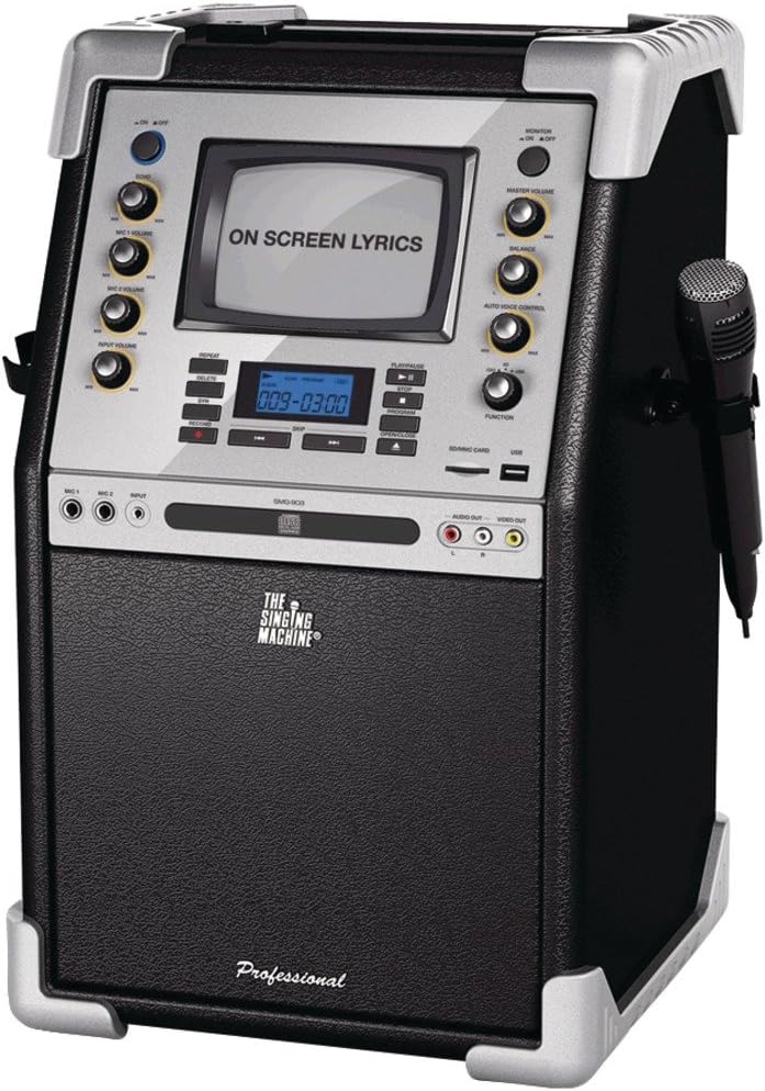 New-THE SINGING MACHINE SMG-903 PROFESSIONAL CDG KARAOKE PA SYSTEM - TSMSMG903