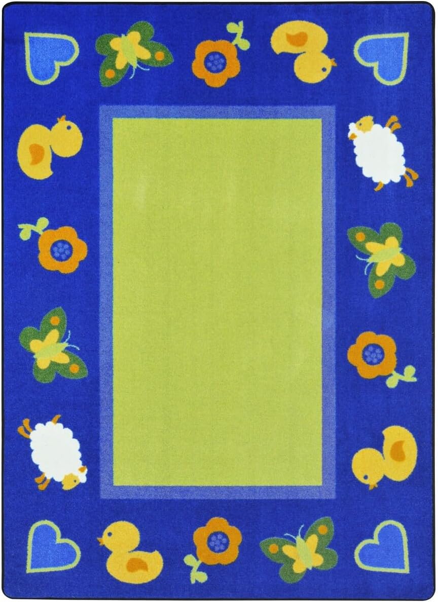 Joy Carpets Nature's First Signs 7'8" x 10'9" Oval Area Rug in Color Multi