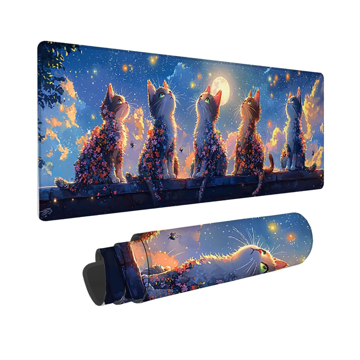 Podkładka pod mysz do gier, duża podkładka pod mysz, 1200 x 400 x 3 mm, podkładka pod mysz XXL, mata na biurko, ulepszona precyzja i prędkość, gumowa podstawa zapewnia stabilny chwyt na gładkich