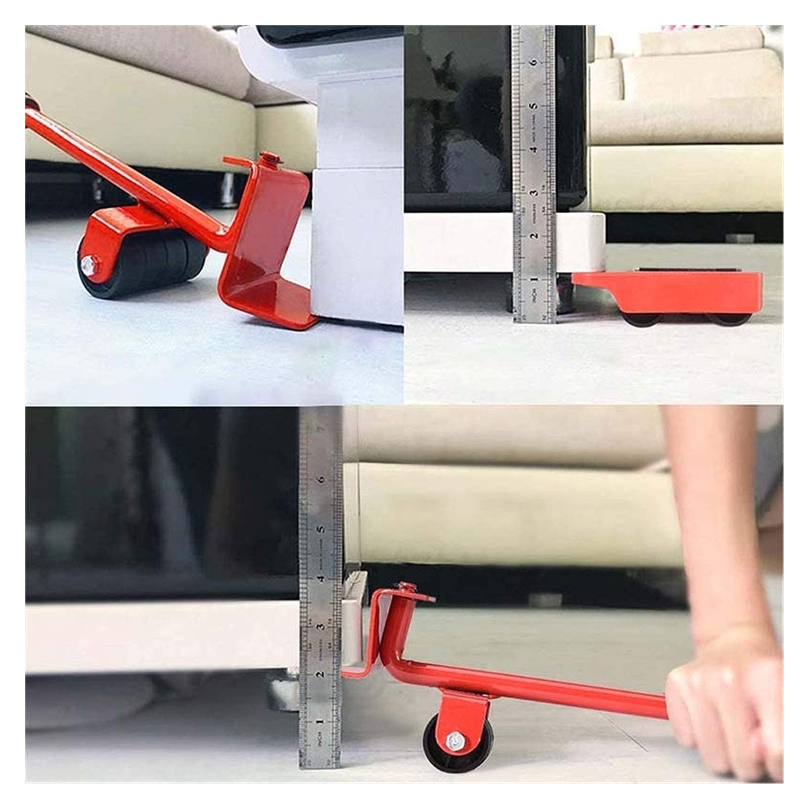 Trasportatore di mobili 4 Pezzi Si muove Mobili Strumento di Trasporto Shifter Ruota Mobile Dispositivo di Scorrimento Rullo di rimozione Strumenti in Movimento Pesante Solleva Facilmente Oggetti PE