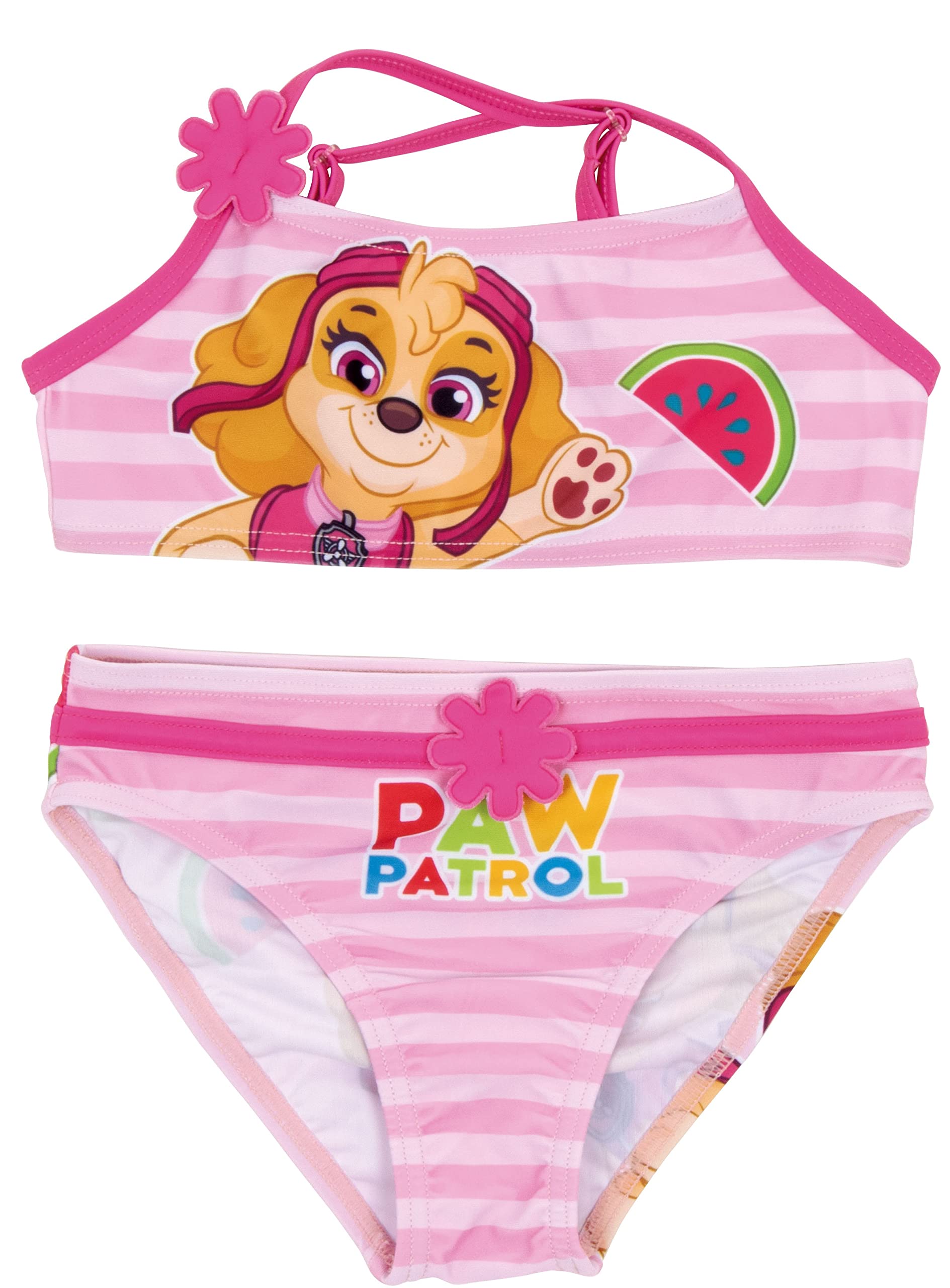Requeteguay Urban RU Bikini Patrulla Canina Bañador para Niñas | Bañador de Dos Piezas Paw Patrol para Playa o Piscina | Bañador Tipo Bikini Skye Top y Culetín Paw Patrol para Niñas