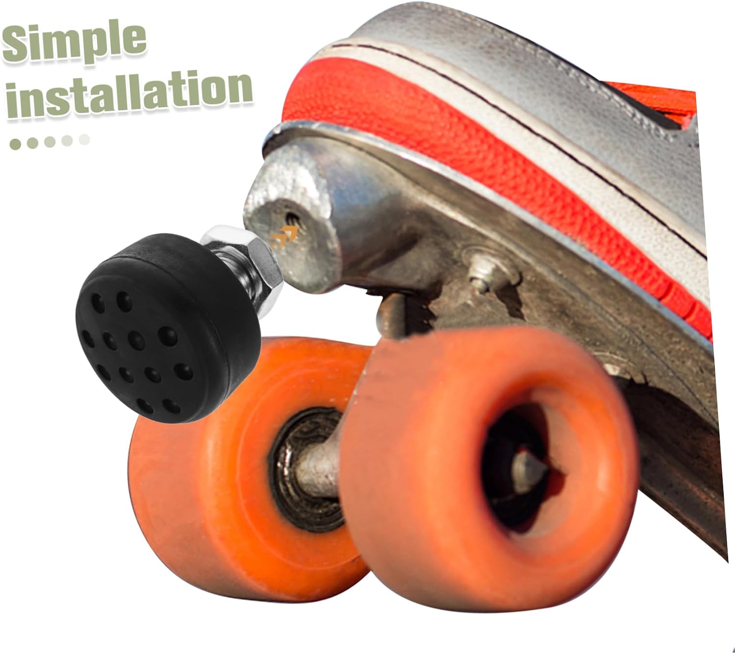 BESPORTBLE 2pcs Roller Skate Toe Stoppers Gumball Toe Stops Replacement Brakes for Quad Skates Long-Lasting
