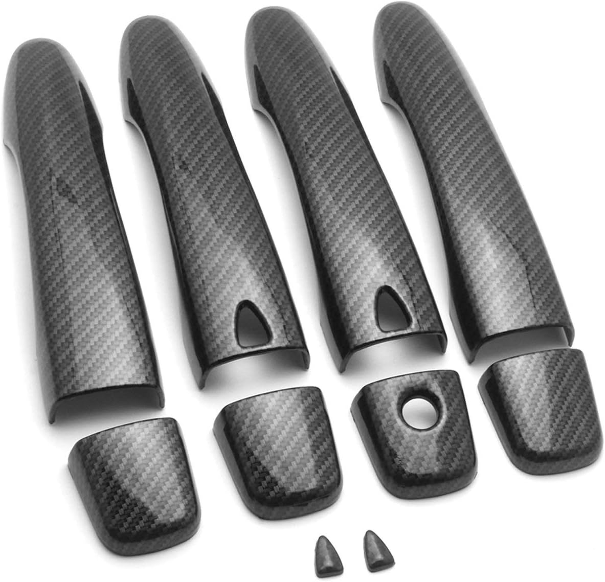 x xotic tech Exterior Door Handle Cover Trims, Carbon Fiber Pattern, Compatible with Nissan Maxima 2016-2023, Rogue 2014-2020, Murano 2015-2024 (Keyless, 2 Smart Keyholes)