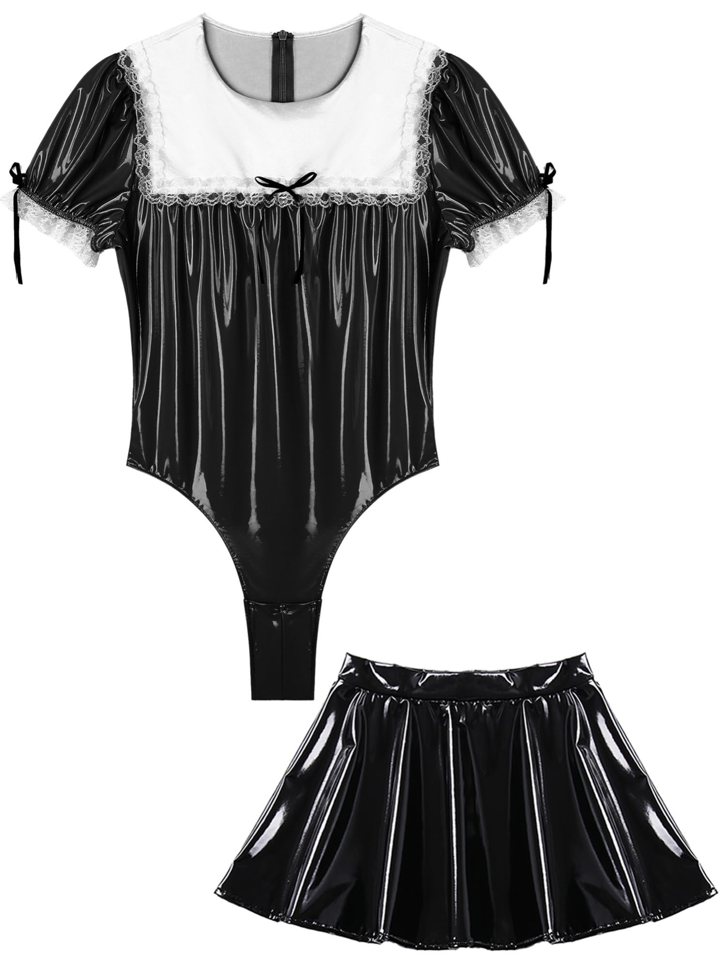 ⭐希少 ジェントルマンハードウェア　エナメルディバイデットプレート 2枚セット Amazon.co.jp: IEFIEL メンズ メイド服 男の娘 女装 ランジェリー