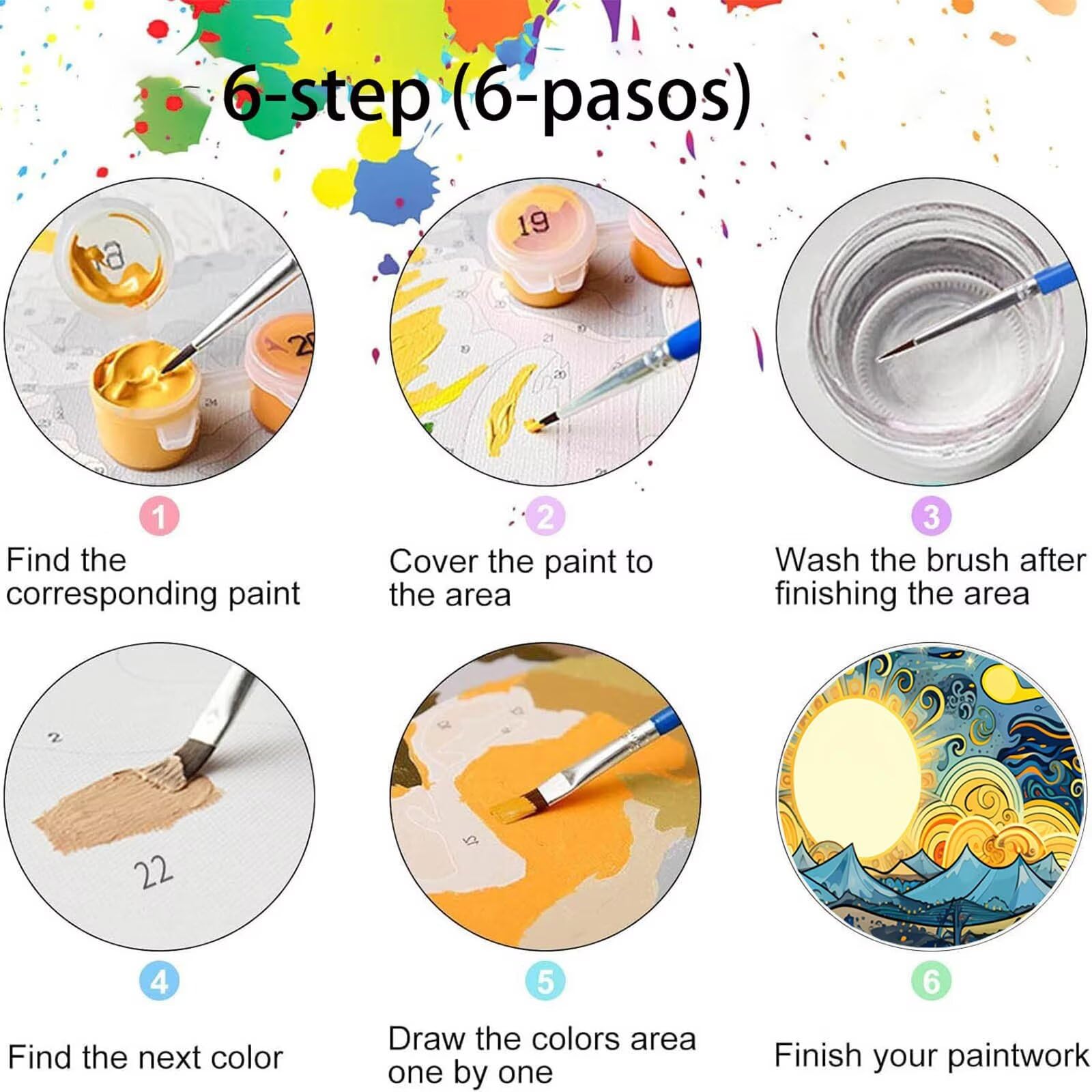 Pintar por Numeros Adultos Cielo estrellado,Pintar por Numeros Niños Kit Manualidades Adultos Abstracto Cuadros para Pintar por Numeros Pintura Acrílico,Cuadros Decoracion Salon Modernos 80X160cm 7K9