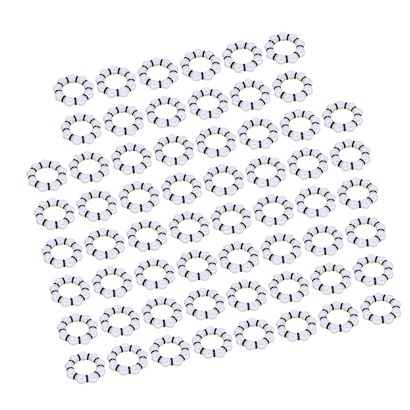 Ljmyy Of 60 Bead Tissue Rings Tissue Holders Christmas Bead Serviettes Rings Suitable for Party Gatherings and Celebration