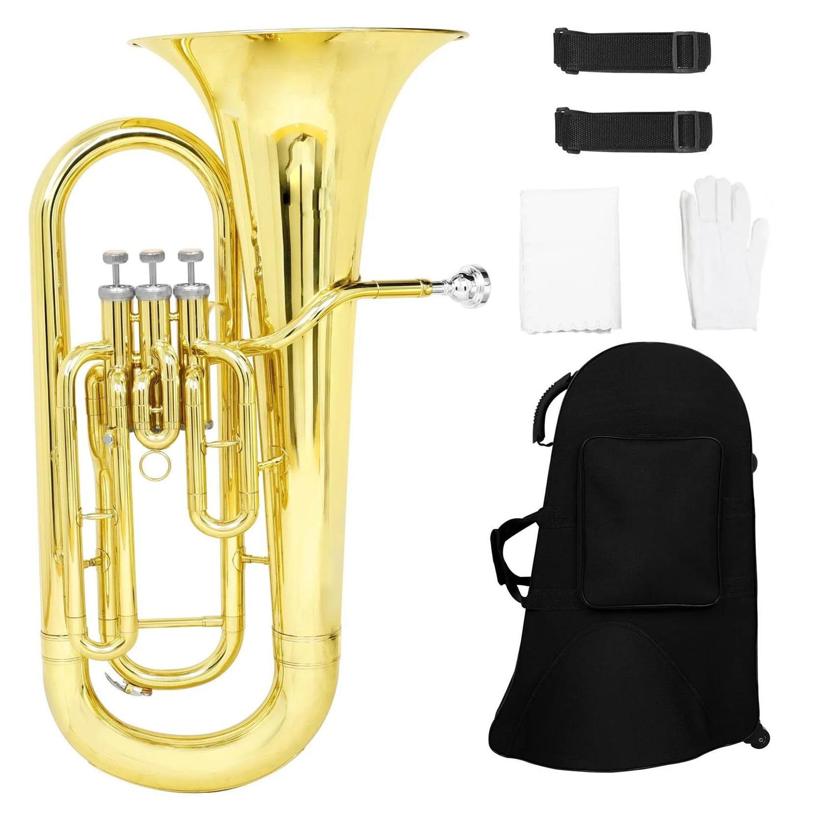 Eufonium Instrumenty Muzyczne Profesjonalne Instrumenty Muzyczne Euphonium Baryton Z Potrójnym Kluczem Bb Brass Zawierają Akcesoria