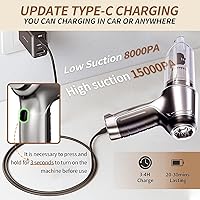 Vista 5 de Wireless Handheld Car Vacuum Cleaner, 15000PA Strong Suction Handheld Vacuum Cordless 3 in 1 Keyboard Vacuum Cleaner, Cordless Portable Mini Vacuum
