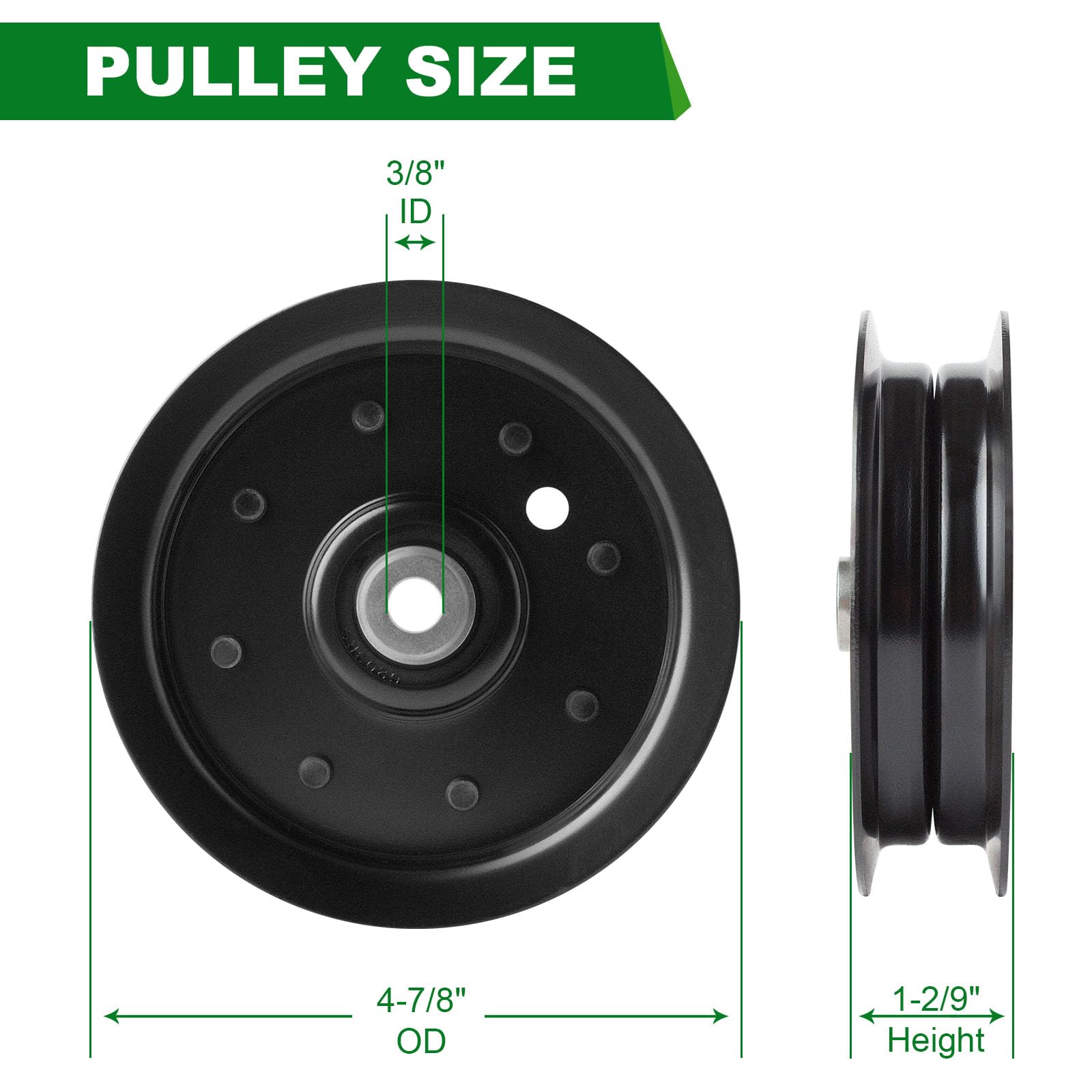 Polea tensora OEM mejorada para Ariens Edge 34 42 52 Zoom 1540 1634 Gravely ZT XL42 ZTX42 Series Reemplaza 07327800 034286 07315100 07326000 07317700 polea tensora