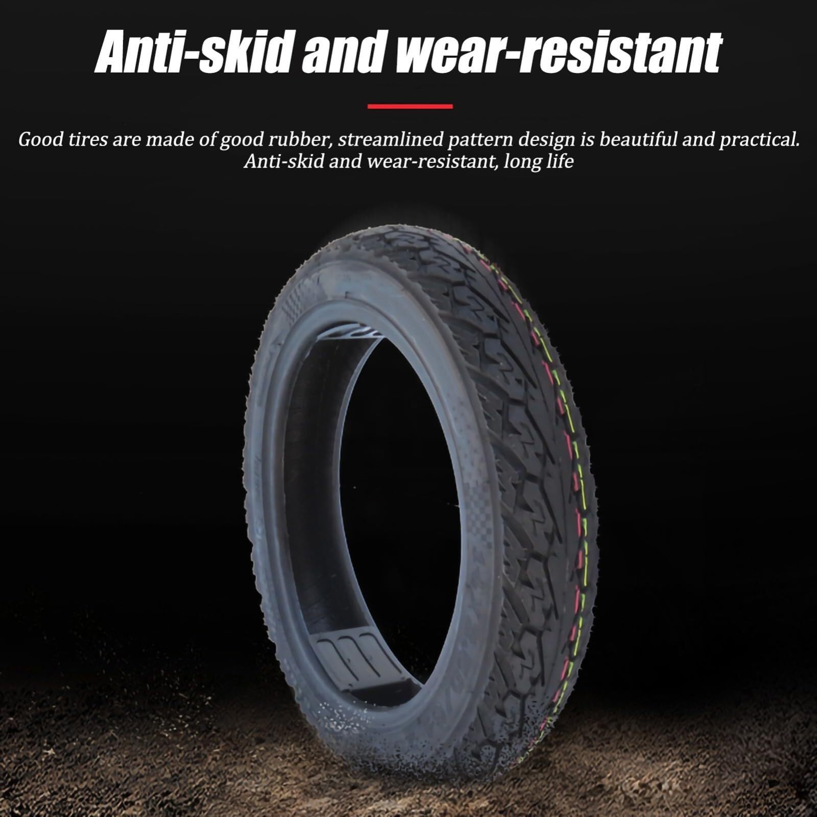 2PC 2.50-14 Neumático Tubeless Agarre Todo Tiempo, 2.50/14 6PR Dibujo Sprint, 2 50 14 Neumáticos 14 Pulgadas para Patinete Eléctrico Bici Plegable