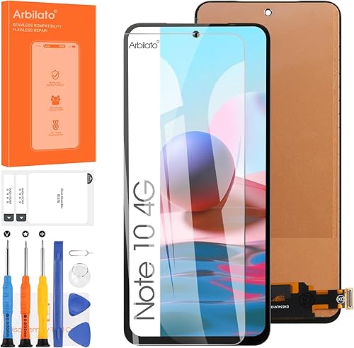 Pantalla para Xiaomi Redmi Note 10 Reemplazo de pantalla para Redmi Note 10s Pantalla LCD M2101K7AI, M2101K7AG Pantalla táctil Digitalizador
