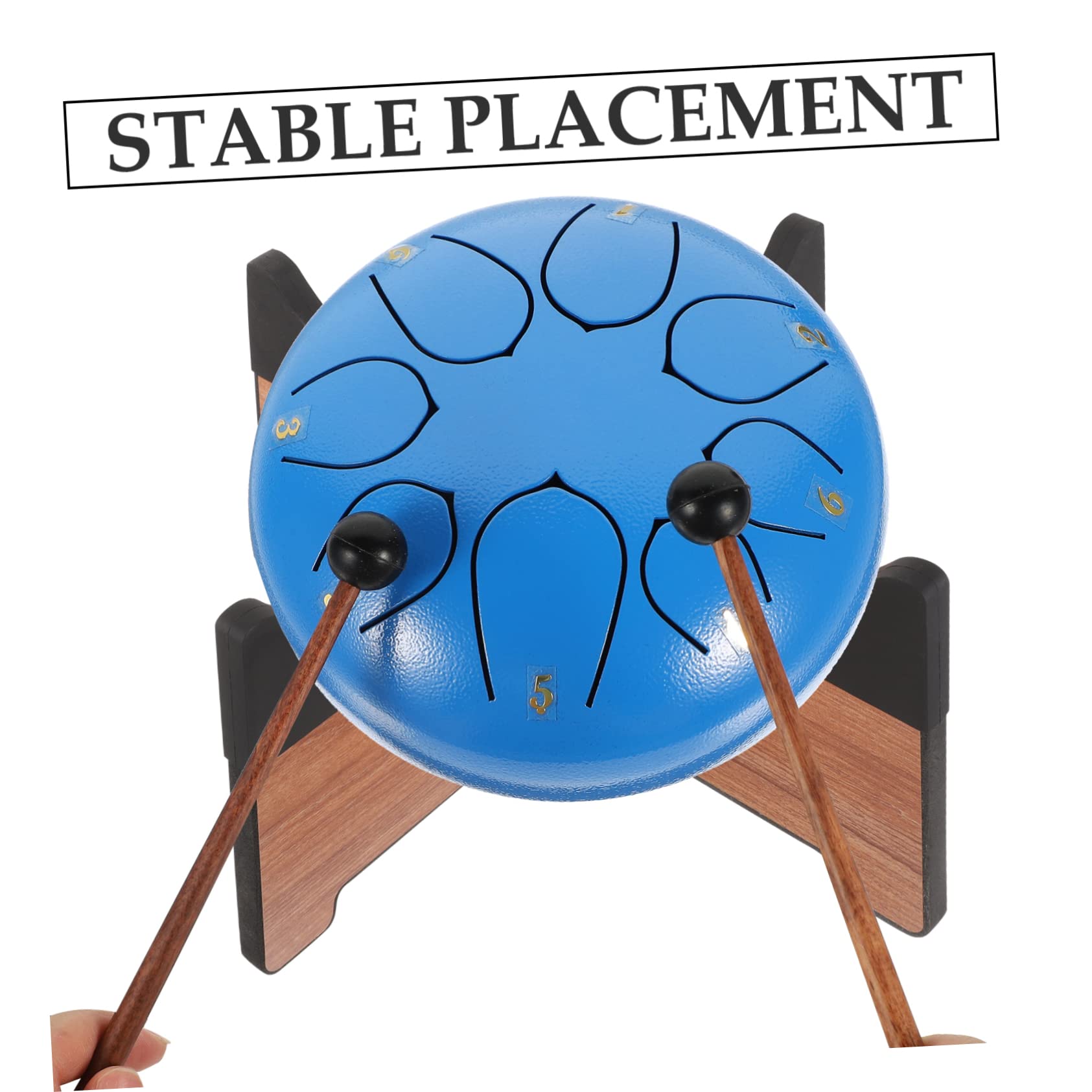 ibasenice Soporte De De Lengua Para Instrumentos De Percusión Soporte Para Handpan Exhibidor De Resistente y Duradero Almohadilla Antideslizante