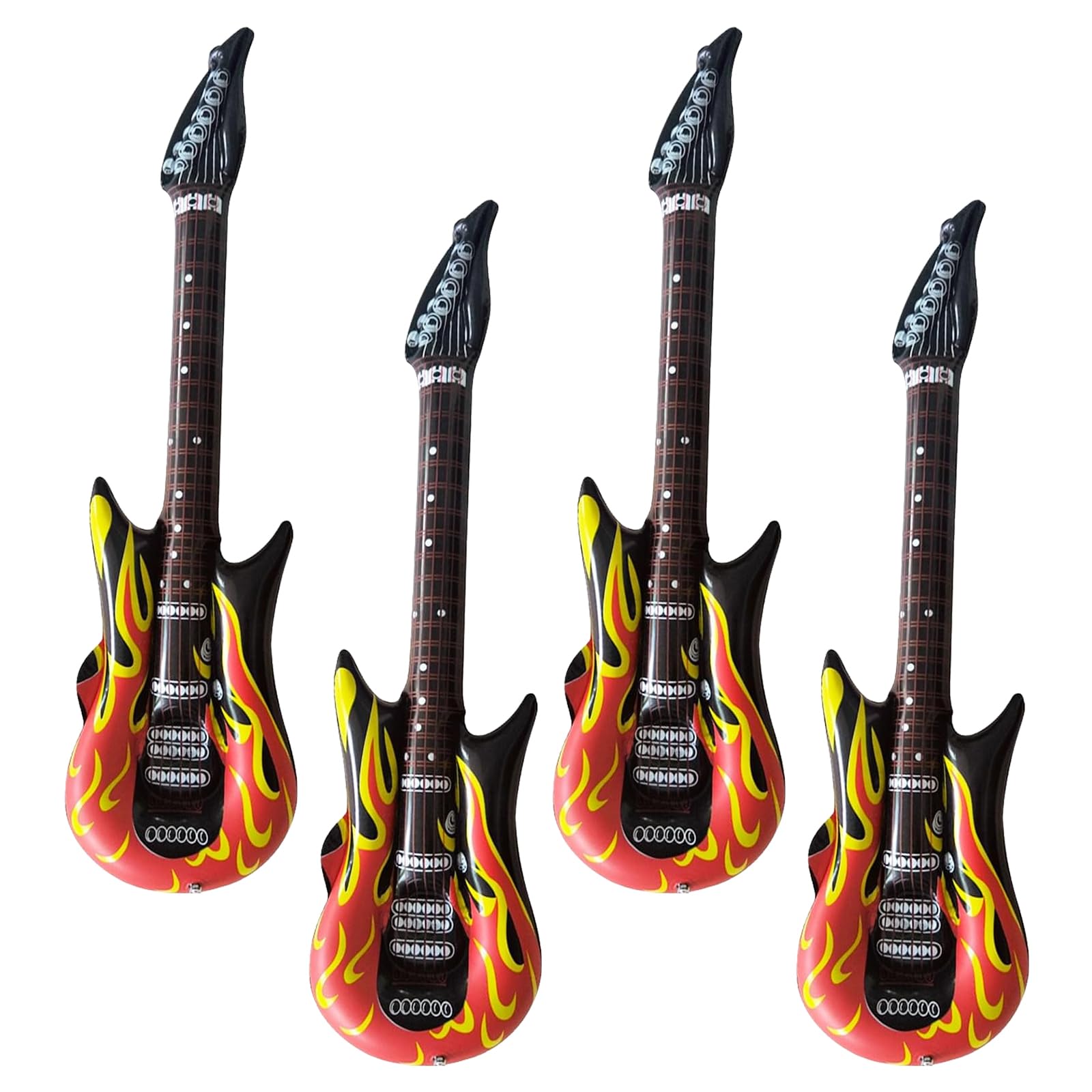 MUYAPAY 4 Guitarra Hinchable Rock, Guitarra Hinchable Rock Niños, Guitarra Juguete para Fiestas Temáticas, Fiestas en La Playa, Fiestas de Cumpleaños, Celebraciones Familiares, Conciertos, Carnaval