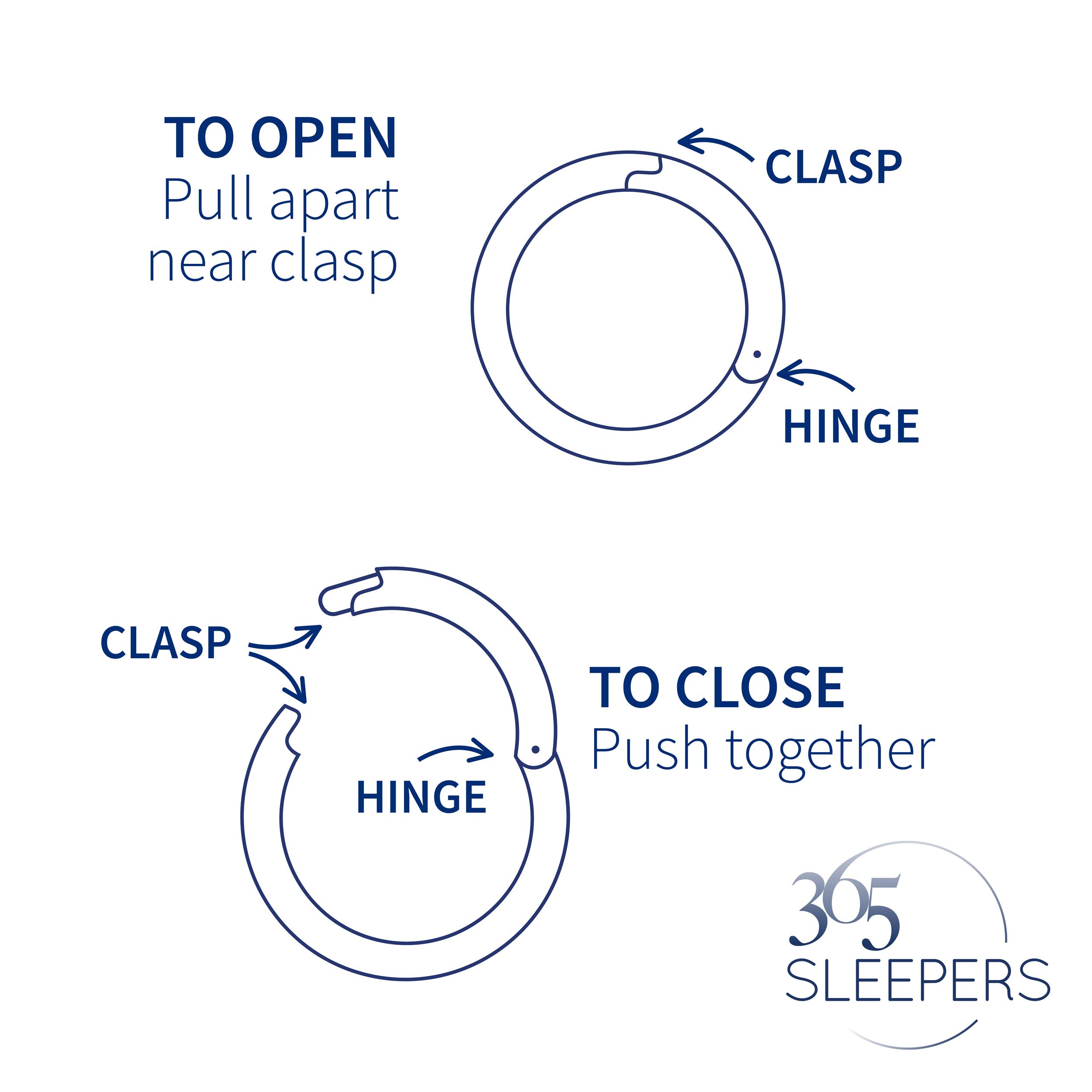 365 SLEEPERS 1pc Titanium Implant Grade Nose Rings 20G 18G 16G 14G 12G 10G 8G 6G Septum Hinged Segment Ring Body Piercing Jewellery Hoop Lip Rings Helix Cartilage Rook Earrings Nickel Free — view 5