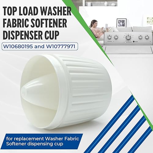 Miniatura 2 de Taza dispensadora de suavizante de tela para lavadora de carga superior para Whirlpool W10850126, dispensador de suavizante reemplaza a W10680195 y
