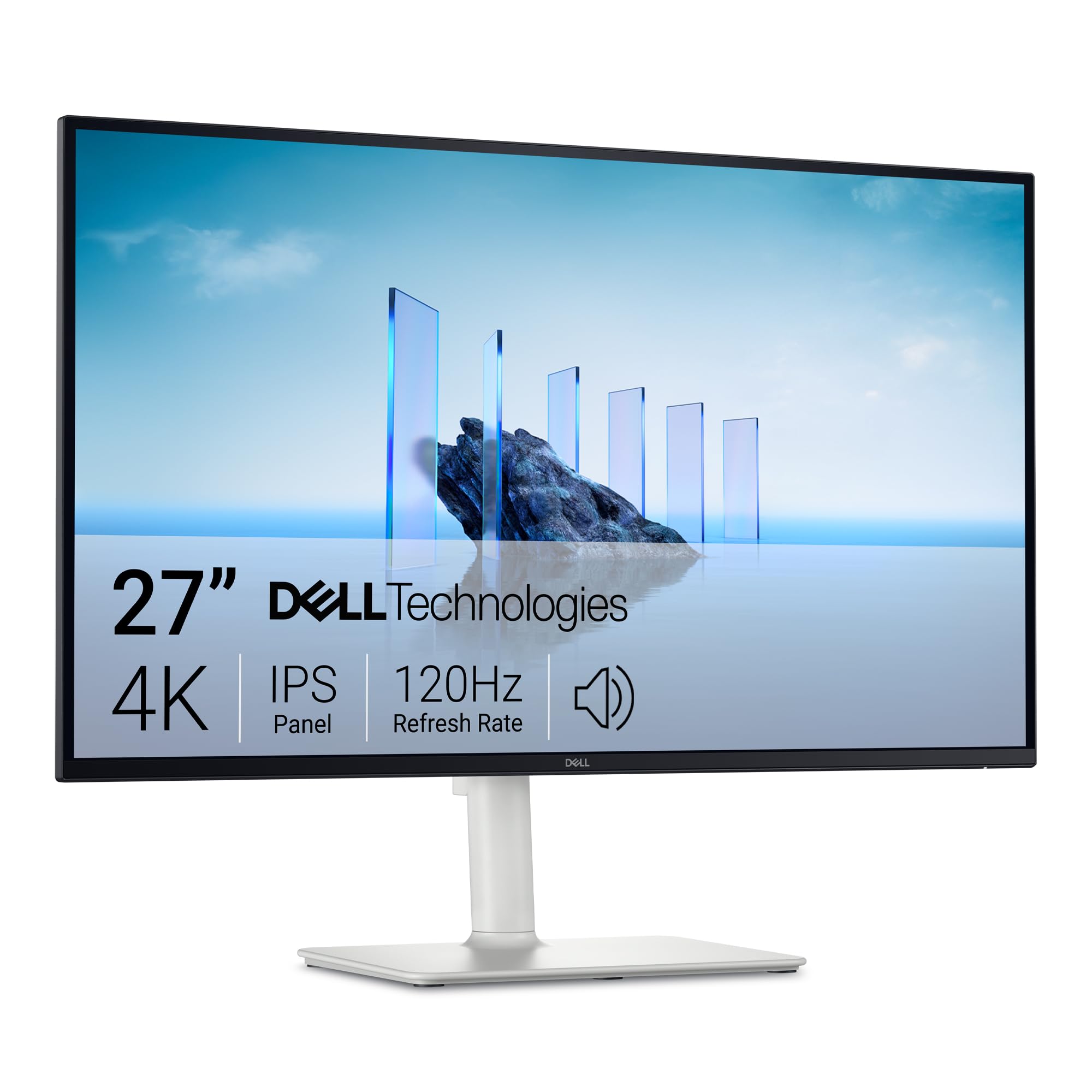 Dell 27 Plus Monitor - S2725QS, 4K UHD (3840x2160), 120Hz, IPS, 4ms, AMD FreeSync Premium, 99% sRGB, Height Adjustment, Built-in Speakers, DisplayPort, 2 HDMI, 3 Year Warranty