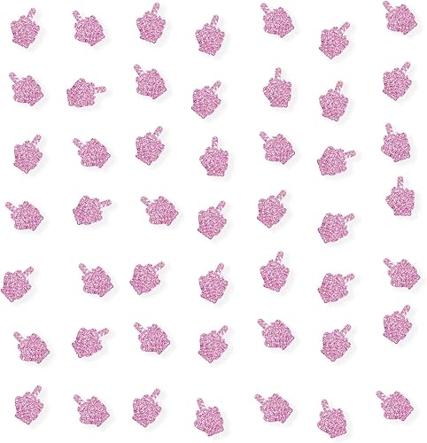 100 piezas de confeti de dedo medio, dispersión de papel rosa con purpurina, confeti divertido para fiesta, decoración de pastel de mano, decoración